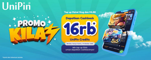 Cuman Tanggal 19 Oktober! Top Up MLBB dan Metal Slug Cashback 16rb UniPin Credits!